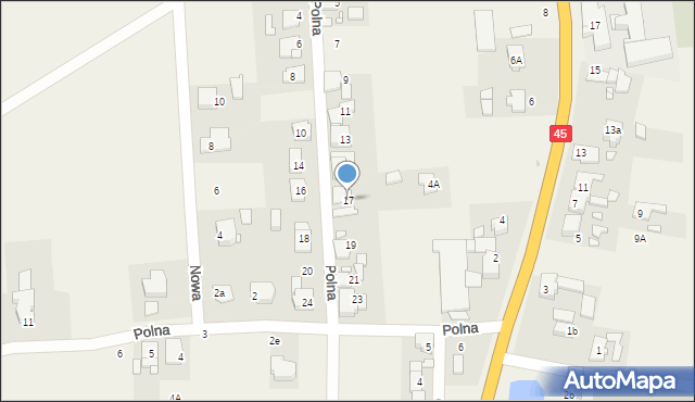 Boguszyce, Polna, 17, mapa Boguszyce