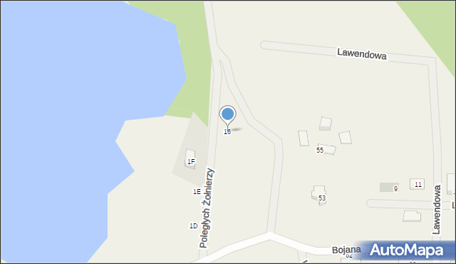 Bojano, Poległych Żołnierzy, 16, mapa Bojano