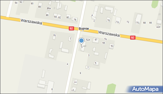 Bojmie, Południowa, 1, mapa Bojmie