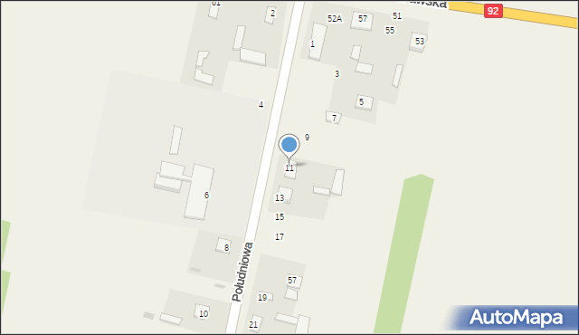 Bojmie, Południowa, 11, mapa Bojmie