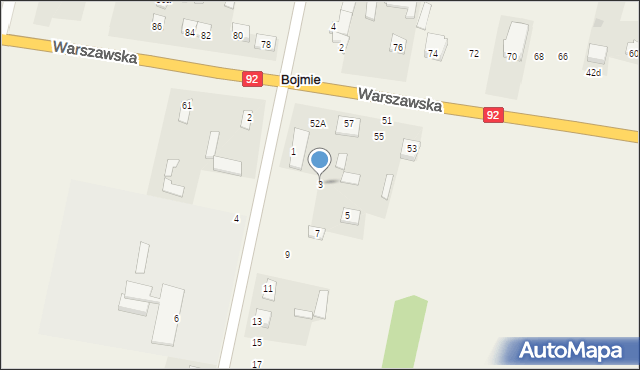 Bojmie, Południowa, 3, mapa Bojmie