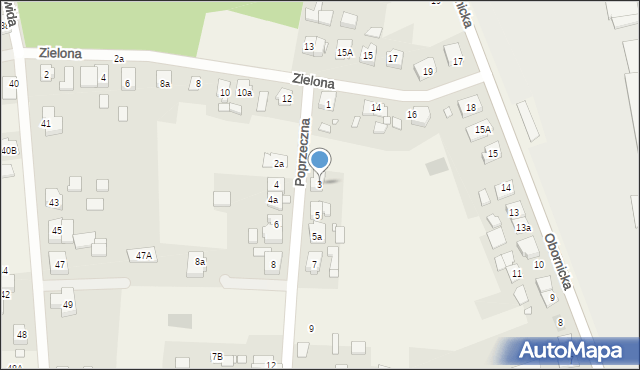 Bolechowo-Osiedle, Poprzeczna, 3, mapa Bolechowo-Osiedle