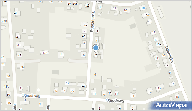 Bolechowo-Osiedle, Poprzeczna, 7, mapa Bolechowo-Osiedle