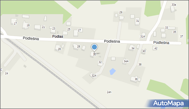 Bolęcin, Podleśna, 30, mapa Bolęcin