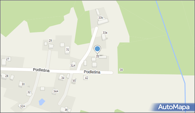 Bolęcin, Podleśna, 33, mapa Bolęcin