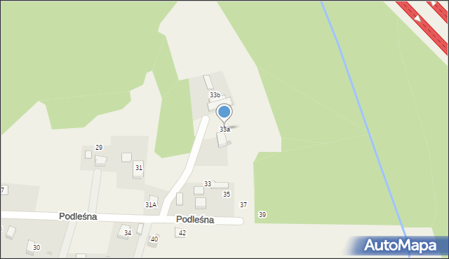 Bolęcin, Podleśna, 33a, mapa Bolęcin