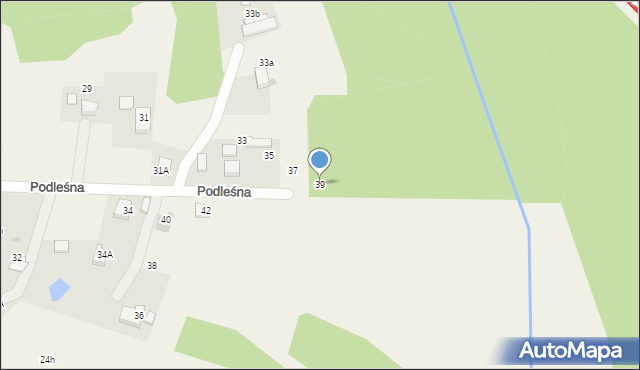 Bolęcin, Podleśna, 39, mapa Bolęcin