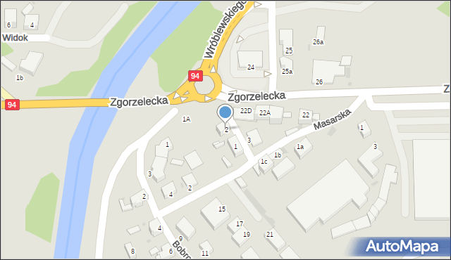 Bolesławiec, Pomorska, 2, mapa Bolesławca