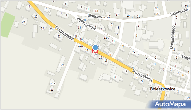 Boleszkowice, Poznańska, 17, mapa Boleszkowice