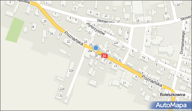 Boleszkowice, Poznańska, 19, mapa Boleszkowice