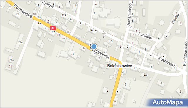 Boleszkowice, Poznańska, 7, mapa Boleszkowice