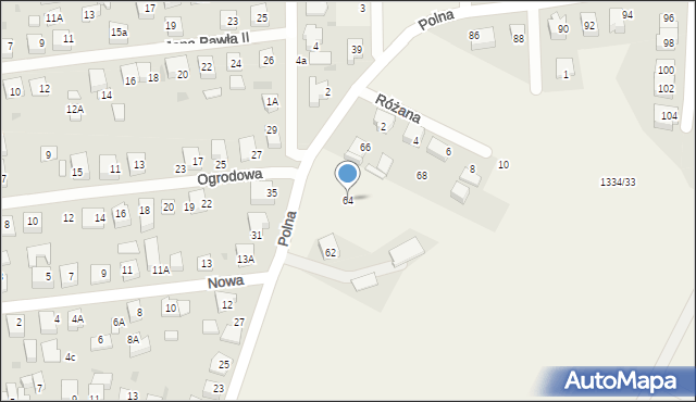 Bolszewo, Polna, 64, mapa Bolszewo