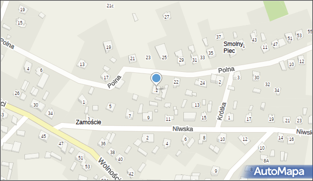 Boronów, Polna, 20, mapa Boronów