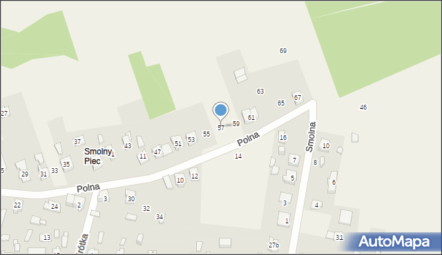 Boronów, Polna, 57, mapa Boronów