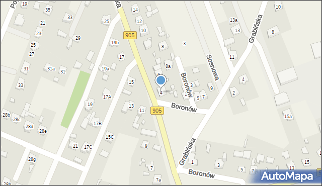 Boronów, Poznańska, 4, mapa Boronów