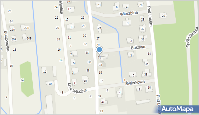 Borówiec, Pod Borem, 31, mapa Borówiec