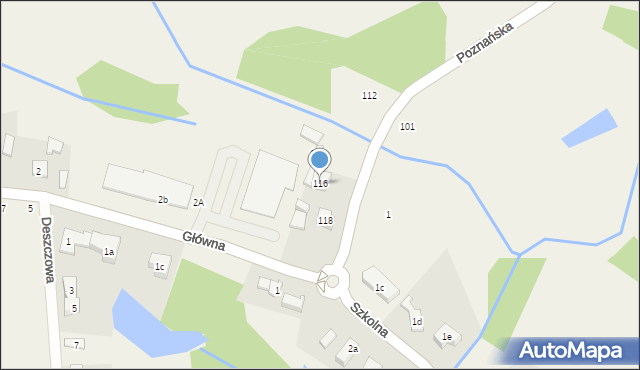 Borówiec, Poznańska, 116, mapa Borówiec