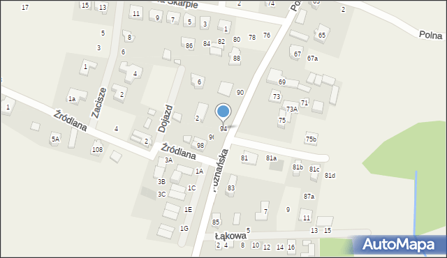 Borówiec, Poznańska, 94, mapa Borówiec