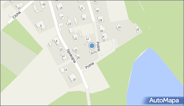 Borowo, Polna, 14, mapa Borowo