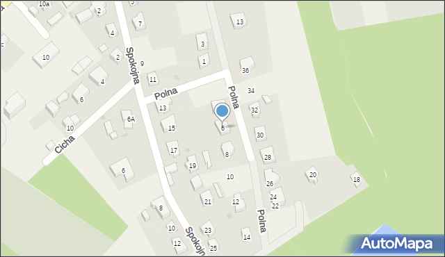 Borowo, Polna, 6, mapa Borowo