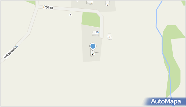 Borucino, Polna, 14, mapa Borucino