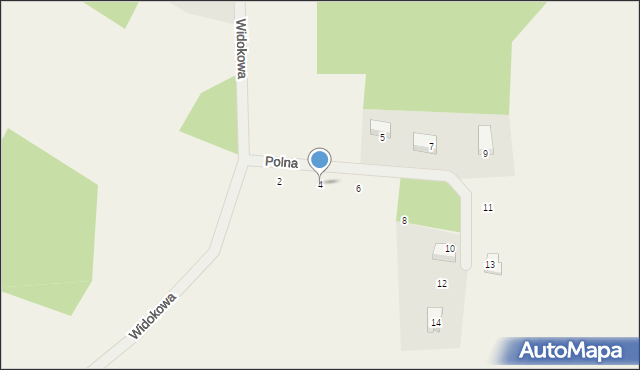 Borucino, Polna, 4, mapa Borucino