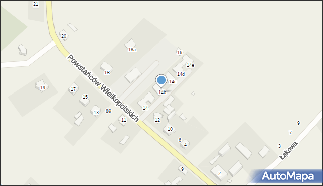 Boruja Kościelna, Powstańców Wielkopolskich, 14b, mapa Boruja Kościelna