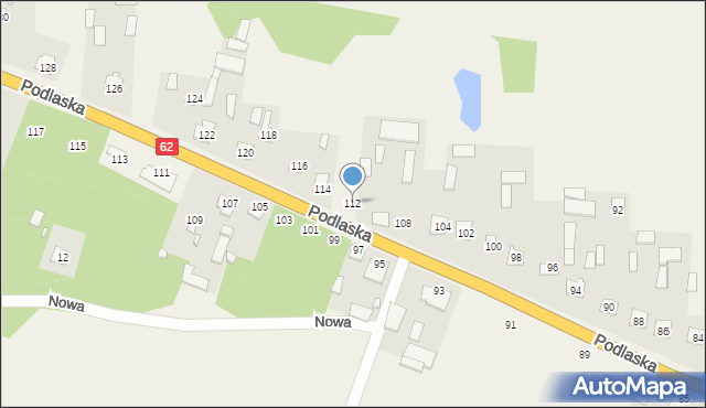 Borzychy, Podlaska, 112, mapa Borzychy