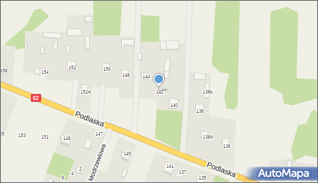 Borzychy, Podlaska, 142, mapa Borzychy