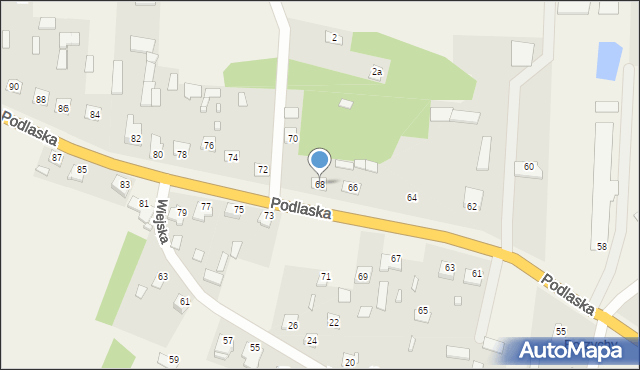 Borzychy, Podlaska, 68, mapa Borzychy