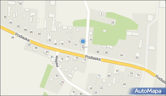 Borzychy, Podlaska, 72, mapa Borzychy
