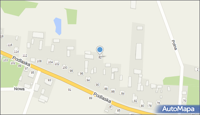 Borzychy, Podlaska, 92, mapa Borzychy