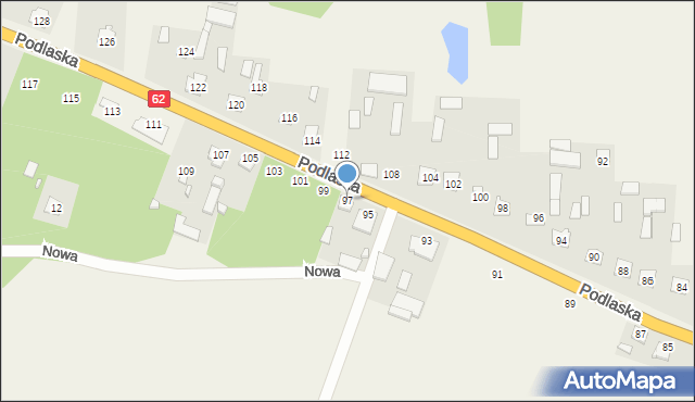 Borzychy, Podlaska, 97, mapa Borzychy