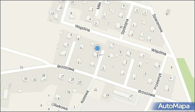 Bożewo, Poetycka, 3, mapa Bożewo