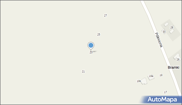 Bramki, Północna, 23, mapa Bramki