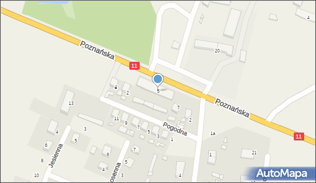 Brodowo, Poznańska, 5, mapa Brodowo