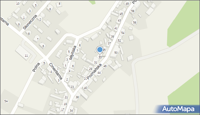 Brójce, Poznańska, 33, mapa Brójce