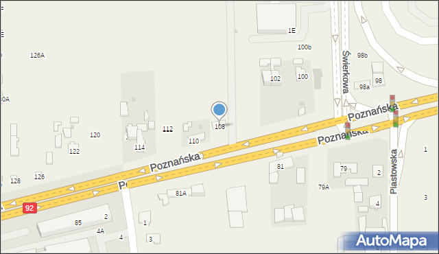 Bronisze, Poznańska, 108, mapa Bronisze