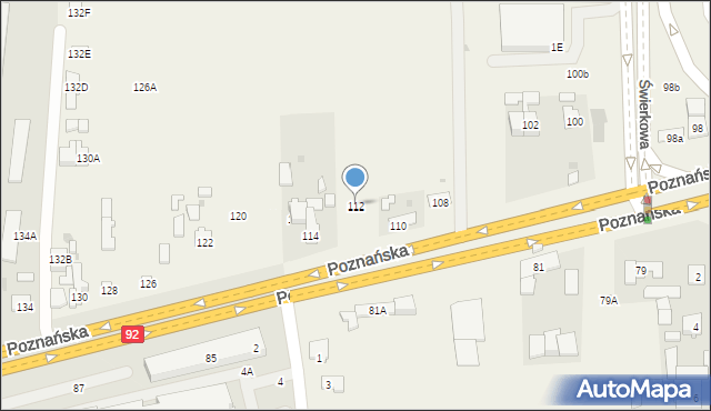 Bronisze, Poznańska, 112, mapa Bronisze