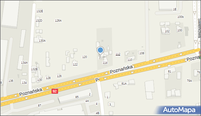 Bronisze, Poznańska, 116, mapa Bronisze