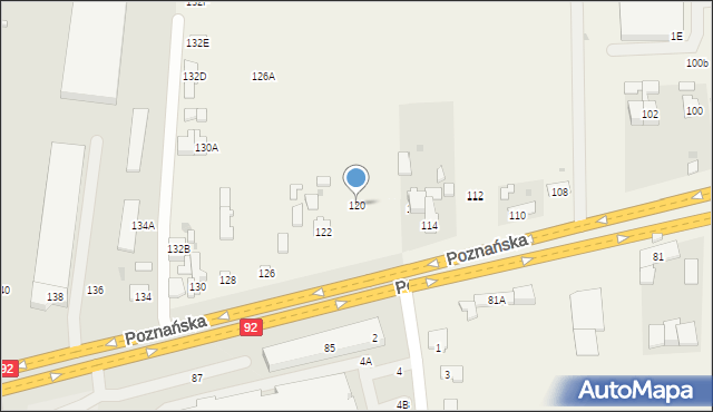 Bronisze, Poznańska, 120, mapa Bronisze