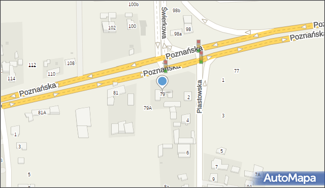 Bronisze, Poznańska, 79, mapa Bronisze