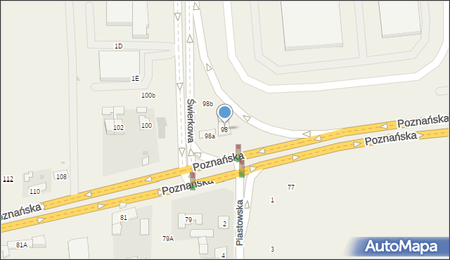 Bronisze, Poznańska, 98, mapa Bronisze