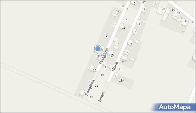 Brożec, Podgórna, 18, mapa Brożec