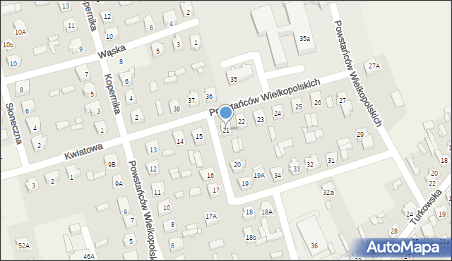 Brudzew, Powstańców Wielkopolskich, 21, mapa Brudzew