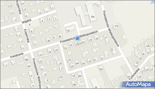 Brudzew, Powstańców Wielkopolskich, 23, mapa Brudzew