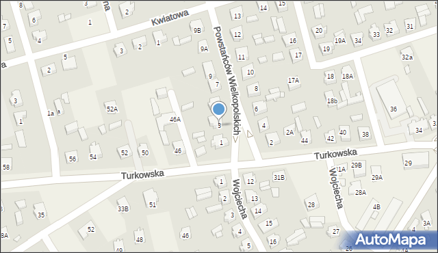 Brudzew, Powstańców Wielkopolskich, 3, mapa Brudzew