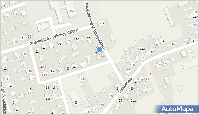 Brudzew, Powstańców Wielkopolskich, 30, mapa Brudzew