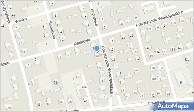 Brudzew, Powstańców Wielkopolskich, 9A, mapa Brudzew