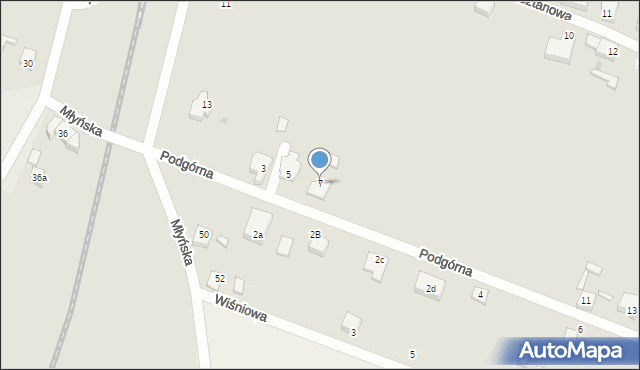 Brusy, Podgórna, 7, mapa Brusy